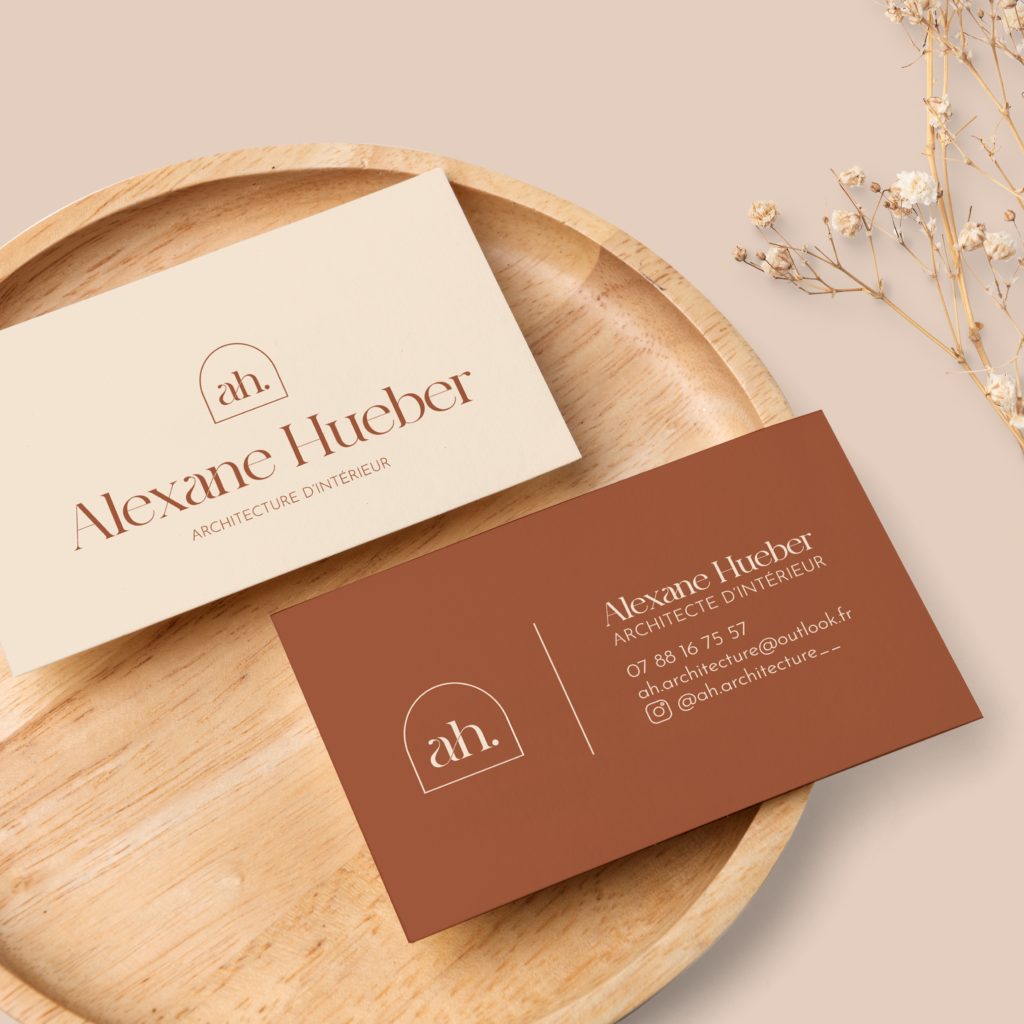 Portfolio Aurava | Communication print | Cartes de visite AH Architecture