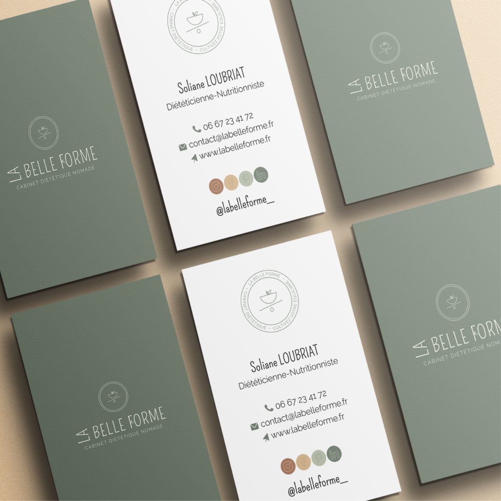Portfolio Aurava | Communication print | Cartes de visite La Belle Forme