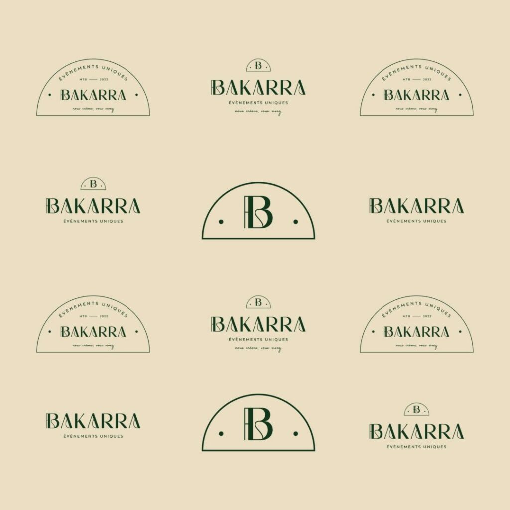 Identité visuelle • Bakarra Évènements by Agence Aurava à Montauban